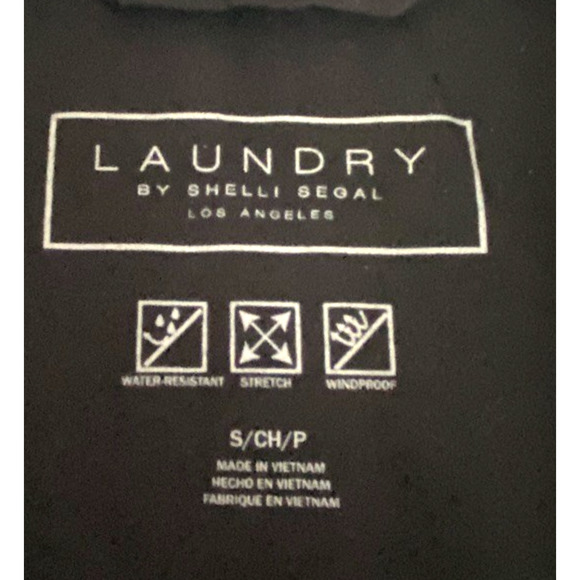 LAUNDRY BY SHELLI SEGAL black hooded witner puffer coat women's size Small - Picture 6 of 12